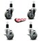 Service Caster 3.5'' Gray Poly Wheel Swivel 1-1/2'' Expanding Stem Caster Set 2 Brakes, 4PK SCC-EX20S3514-PPUB-2-TLB-2-112 - alternate 5